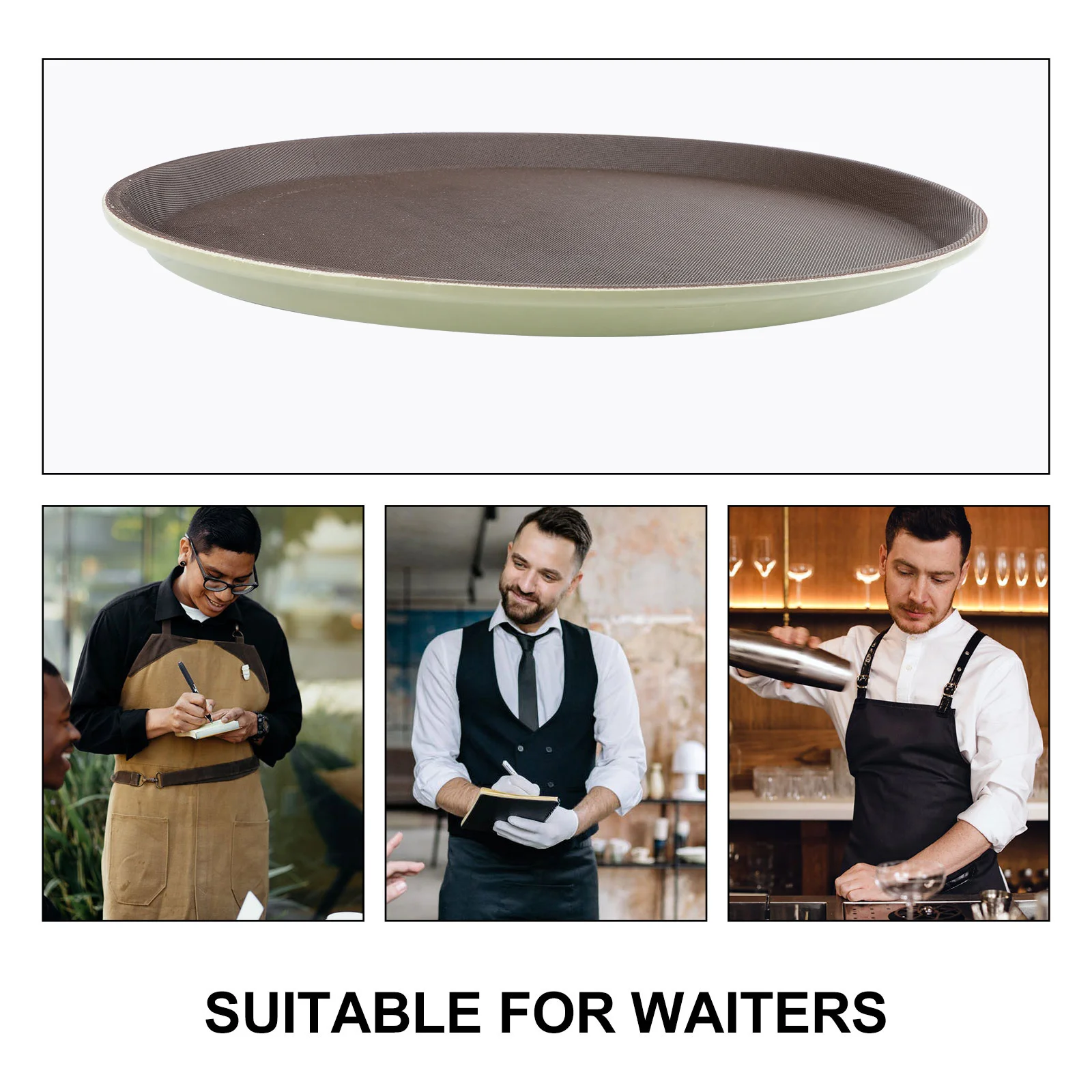 

Sturdy Food Service Tray Non-Slip Surface Easy Clean Design Ideal for Restaurants Hotels Cafes Serving Snacks Cakes and Bread