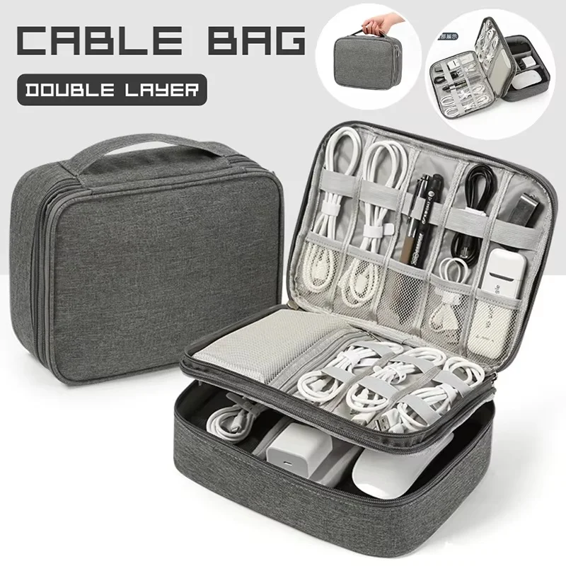 Travel Digital Storage Bag Portable USB Data Cable Organizer For Electronic Devices Earphones Line Charger Storage Bag Accessory