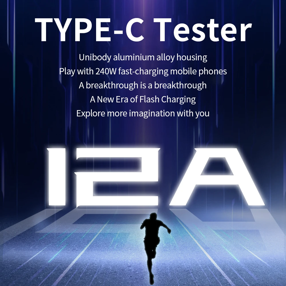 KWS-X1 USB Tester Voltmeter Ammeter TYPE-C Fast Charge Detection Trigger Capacity Measurement Ripple Measurement 4V-30V 0V-12A