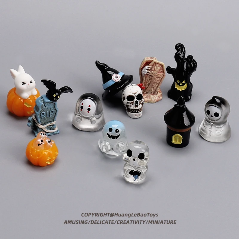 

Halloween Funny Props - No-Face Man Skeleton Pumpkin Ghost - Adorable Desktop Decoration Toys
