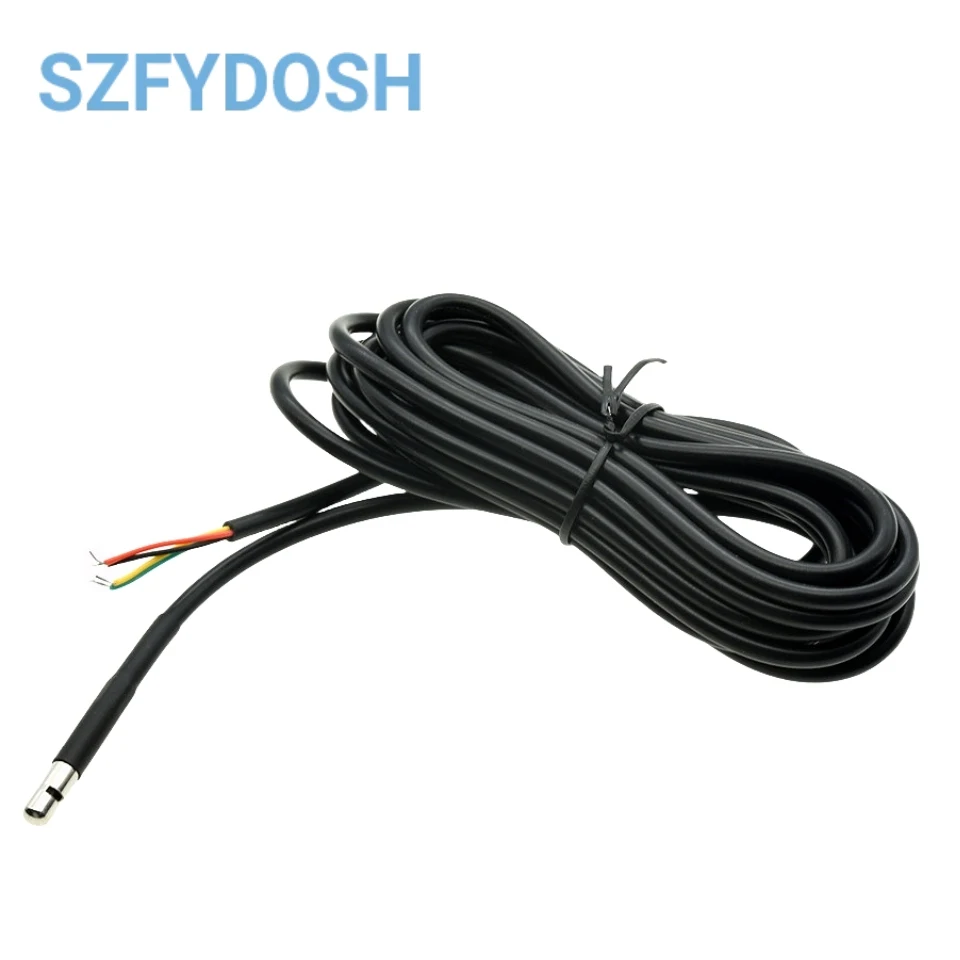 AHT10/AHT20/AHT30 Водонепроницаемый датчик температуры и влажности с проводом зонда из нержавеющей стали I2C для промышленного применения