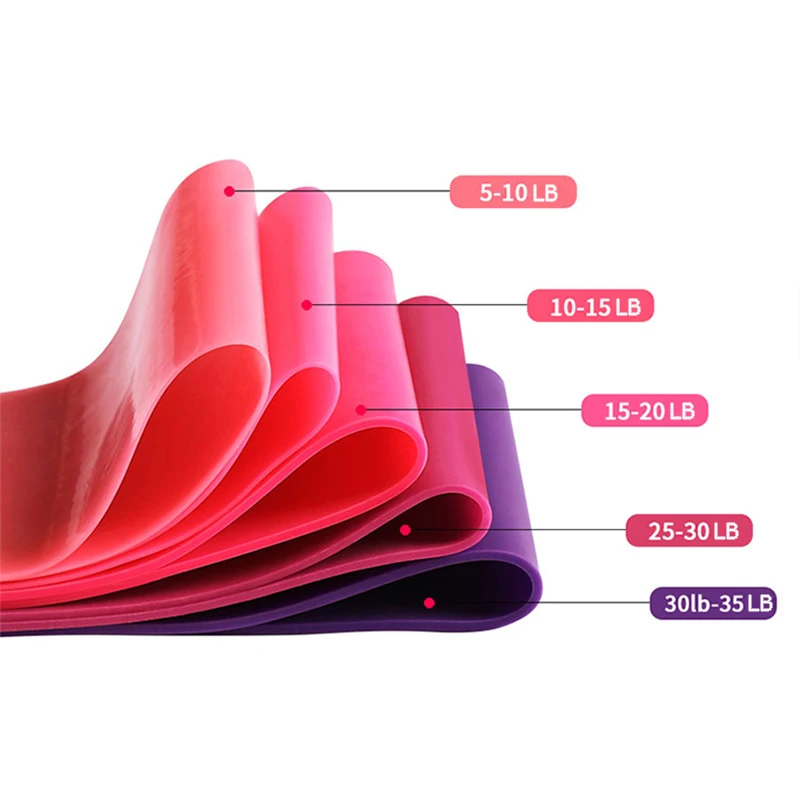 5 قطعة مجموعة المحمولة المقاومة الفرقة سحب حزام رياضة اللياقة البدنية اليوغا رالي الفرقة القرفصاء العميق بسط حزام ممارسة التدريب التوتر الدائري #2