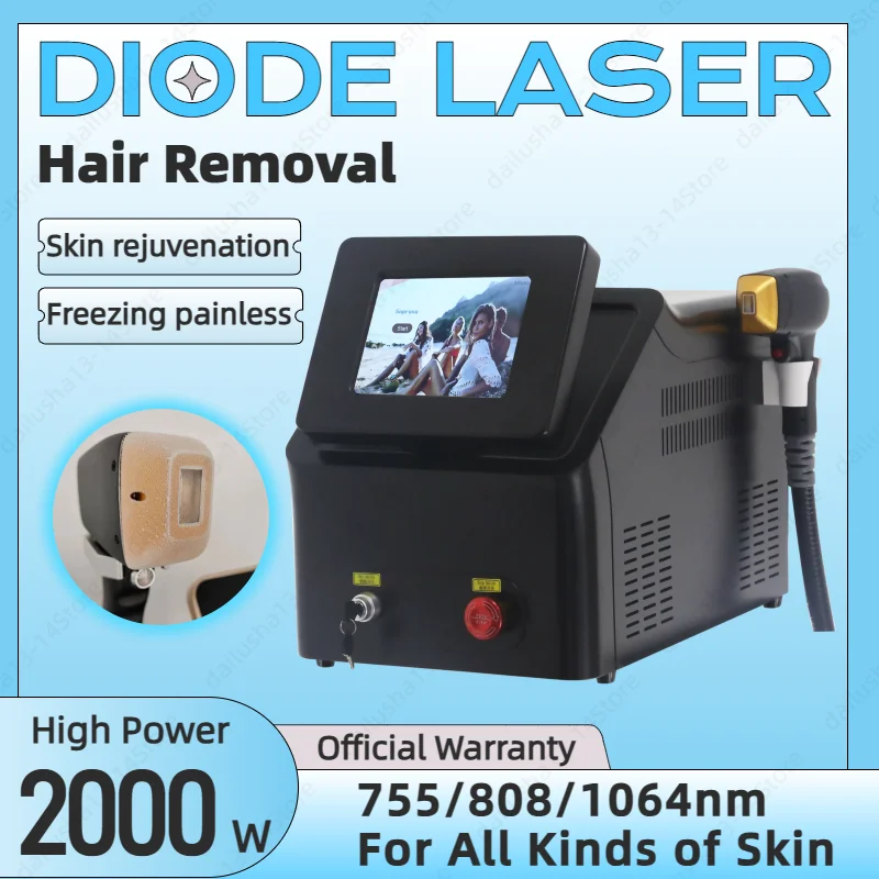 

2025 Best Permanent Depilation Machine 808nm Diode Hair Removal Machine Professional 3wavelengths Painless Hair Removal Device