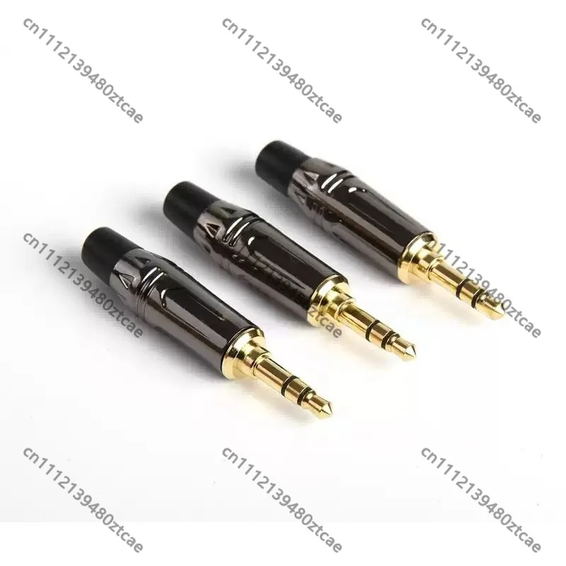 Gold Plated 3.5mm Stereo Headphone Plug, Weldable Audio Terminal