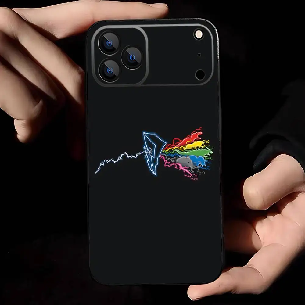 حافظة هاتف P-PowerS-COOL R-RangerS لهاتف iPhone 17,16,15,14,13,12,11,Pro,Max,Plus,E,Air,غطاء أسود واقٍ صغير