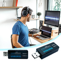 USB2RIG Radio USB Sound Card Connector TTL/232 Level USB Sound Adapter USB Sound Card Connector Adapter for KENWOOD YAESU ICOM