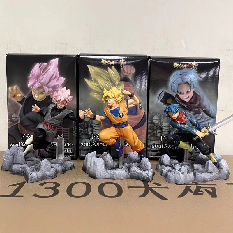 

Spot Sale14cm Dragon Ball Goku Torankusu Goku Black Combat Posture Anime Figure Mol Statue Collection Desktop Decoration Ornamen