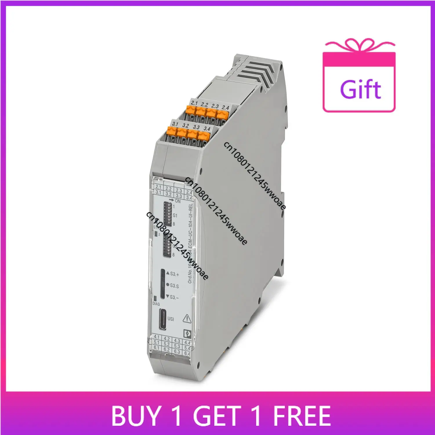 Phoenix current transmitter ECM-UC-10A-UI-REL-2864273