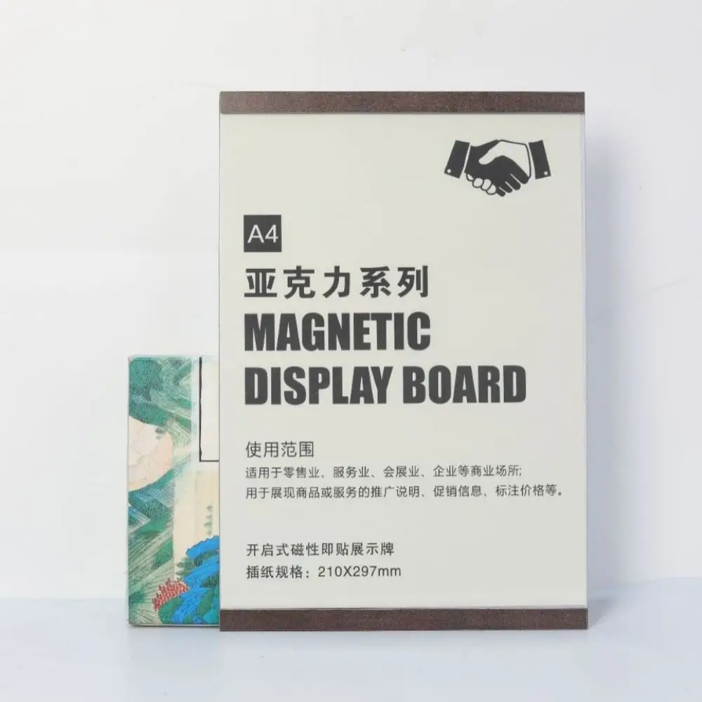 Versatile Acrylic Display Frame A3/A4/A5 Wall Mounted Certificate Frame Transparent Magnetic Photo Frame Certificate Display