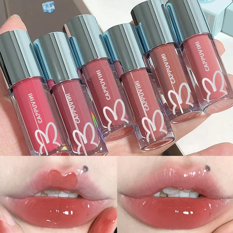 Vochtinbrengende Spiegel Lipgloss Blijvende Waterdicht Glas Jelly Sap Lip Glazuur Make-Up Transparante Vloeibare Lippenstift Cosmetica