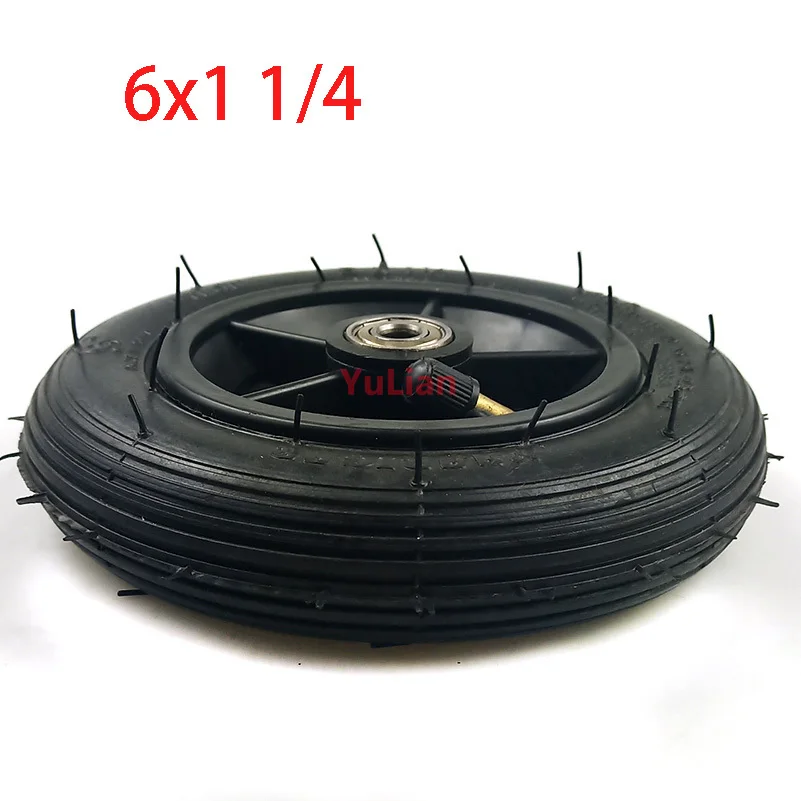 6x1 1/4 tyre 150MM Scooter Inflation Wheel With Hub With Inner Tube Electric Scooter 6 Inch Pneumatic Tire