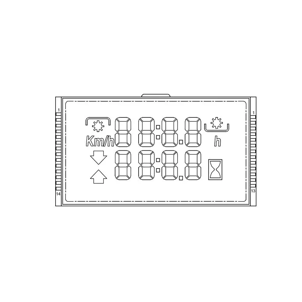 Display LCD 13+14 pin per riparazione pixel cluster strumenti trattore Fendt 200 AST