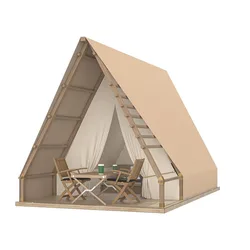 Triangle Wooden House Camping Tent Outdoor Camp Dining Scenic Spot Hotel Tent Camping Tiantai