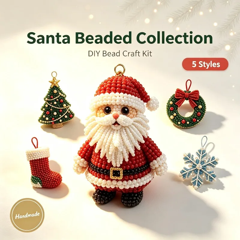 3d-beaded-christmas-tree-snowflake-kit-handmade-craft-diy-beaded-christmas-tree-hanging-design-pendant-beginner-friendly-gift