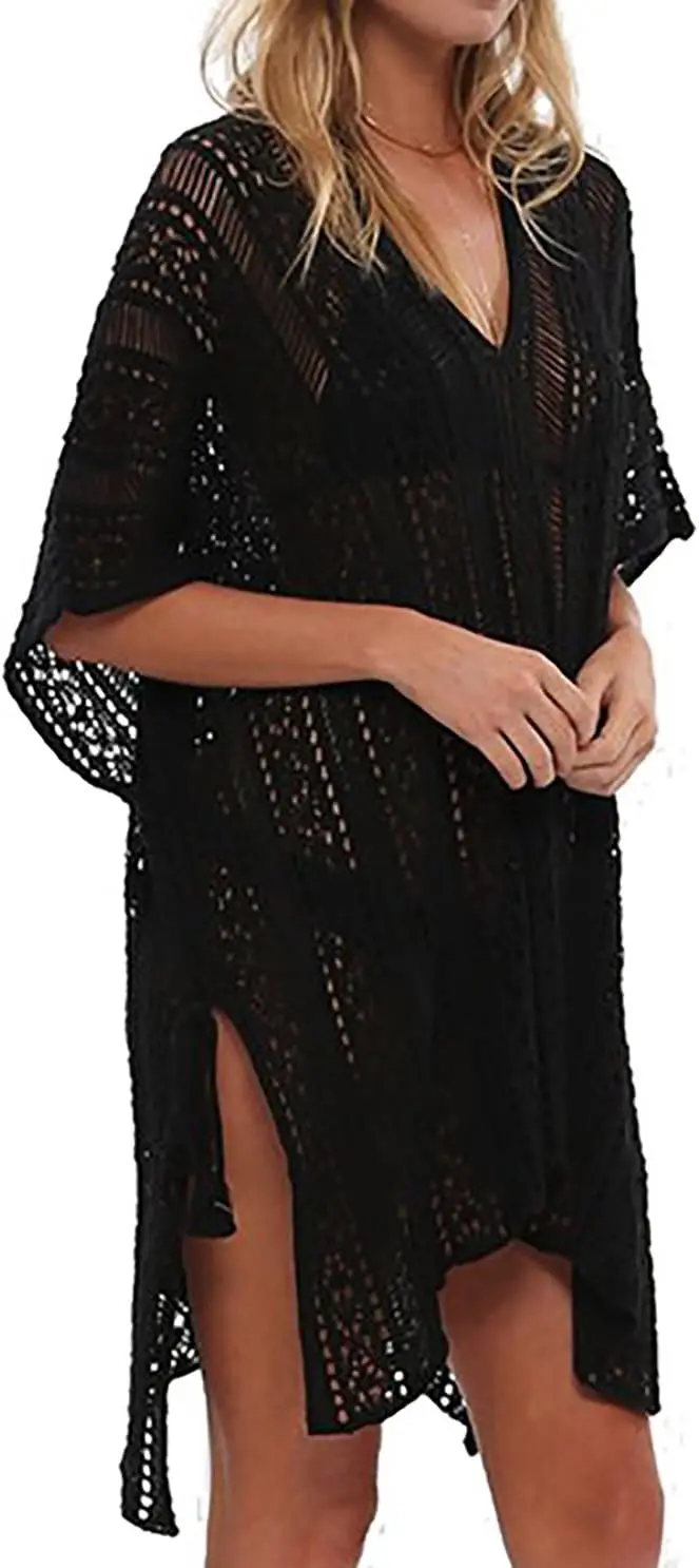 Bathing Suit Cover Up Bikini Swimsuit Crochet Beachwear Swimwear Dress