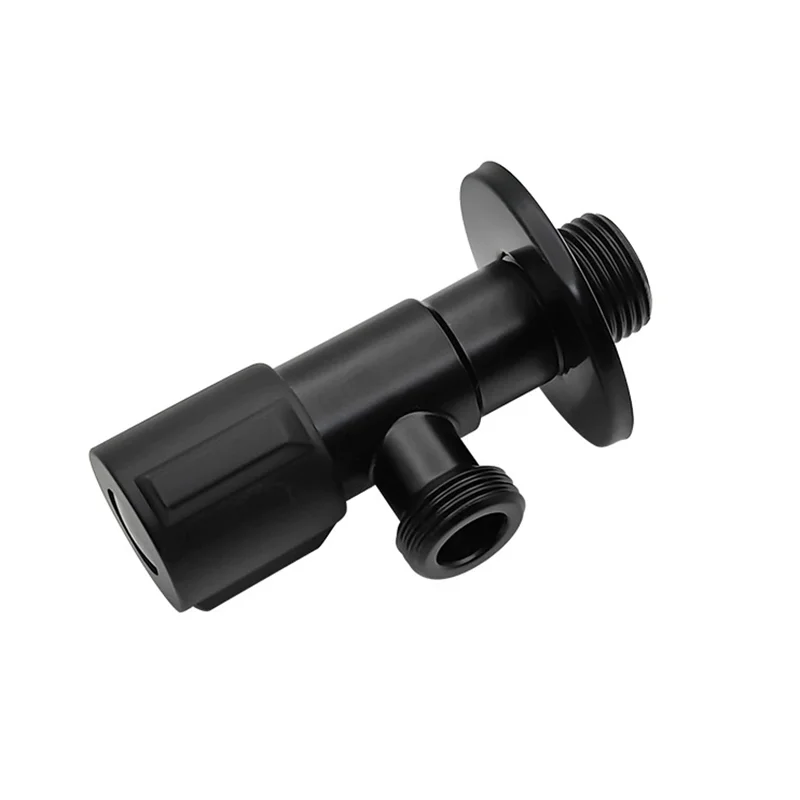 Black Stainless Steel Triangle Valve Hot And Cold Water Stop Valve Copper Core Bathroom Kitchen Toilet Sink For Bathroom Tool
