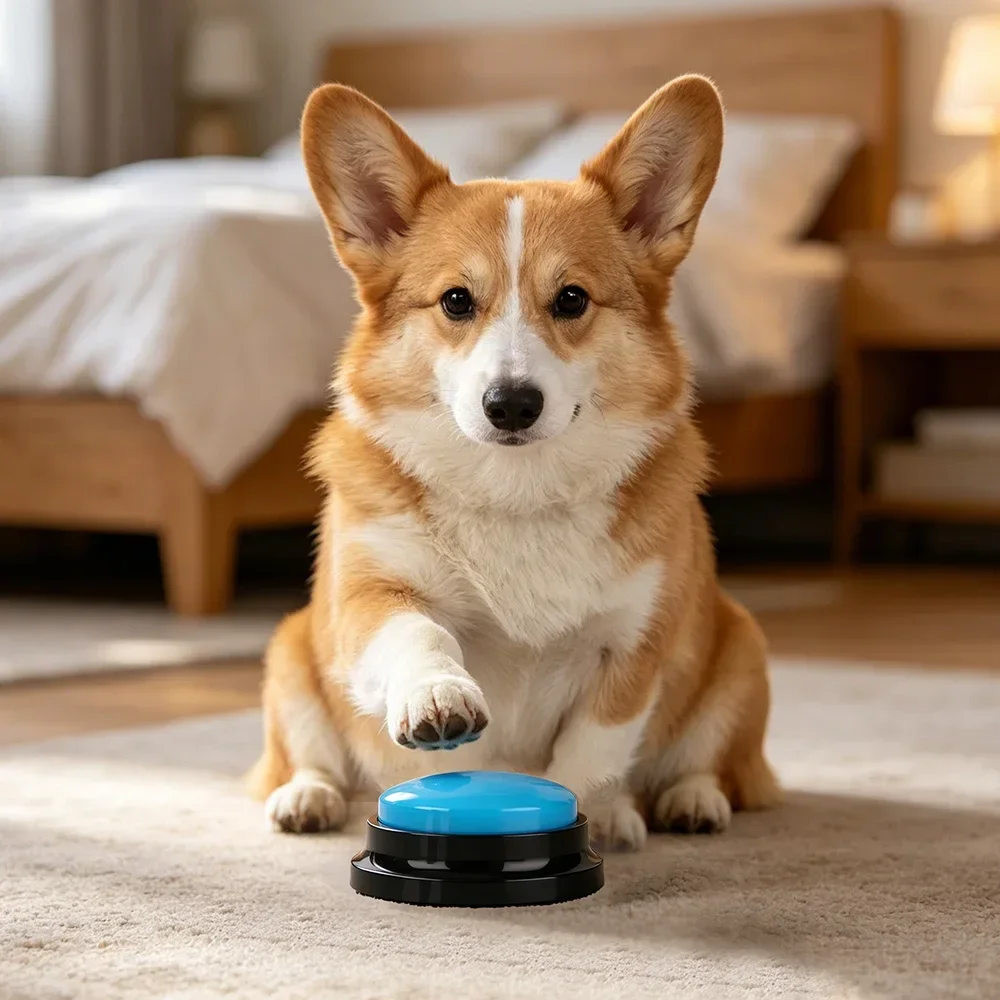 Funny Dog Recordable Pet Toys Dog Buttons for Pet Training 30 Second Record Playback Talking Button Intelligence Toy