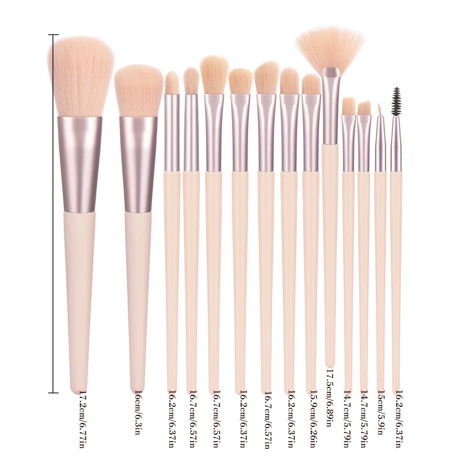 10/15 ピンクメイクブラシセット、ファンデーション、輪郭形成、アイシャドウ、アイライナー、アイブロウブラシ、その他のメイクツールを含む