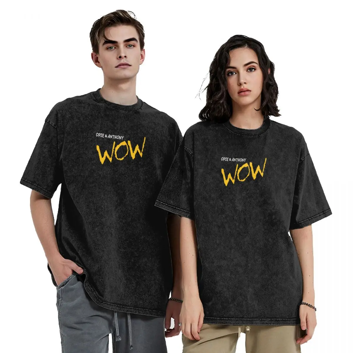 

O&A WOW (Opie & Anthony) T-Shirt graphic t shirt vintage sublime gifts for boyfriend cute clothes heavyweight t shirts for men