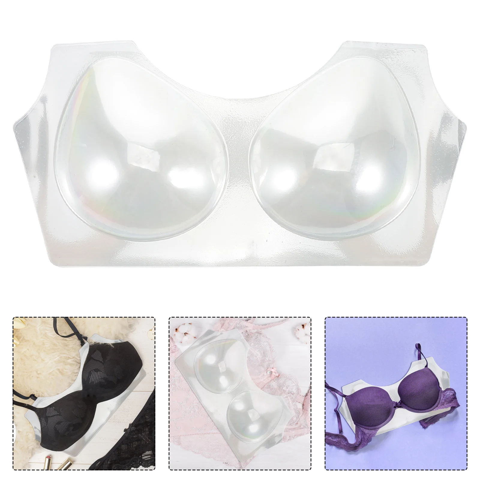 

20Pcs PVC Bra Packing Shaper Insert Multiuse Plastic Form for Bra Bikini Lining Display Retail Packaging Accessory Support