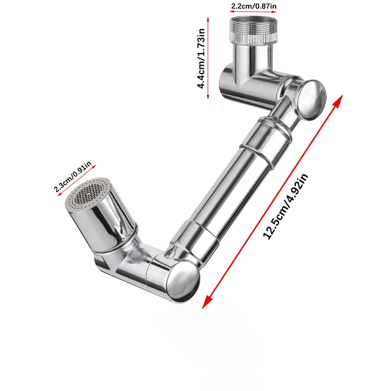 1440 ° giratorio Grifo Extender Con 2 Modo Splash Retráctil Extensión del fregadero Metal Extensión del aireador del grifo Por Cocina Baño