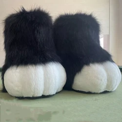 Fursuit Cat Pawl Furry Fandom guanti scarpe Foot Cover 22 Color Beast Cosplay accessori per costumi su misura