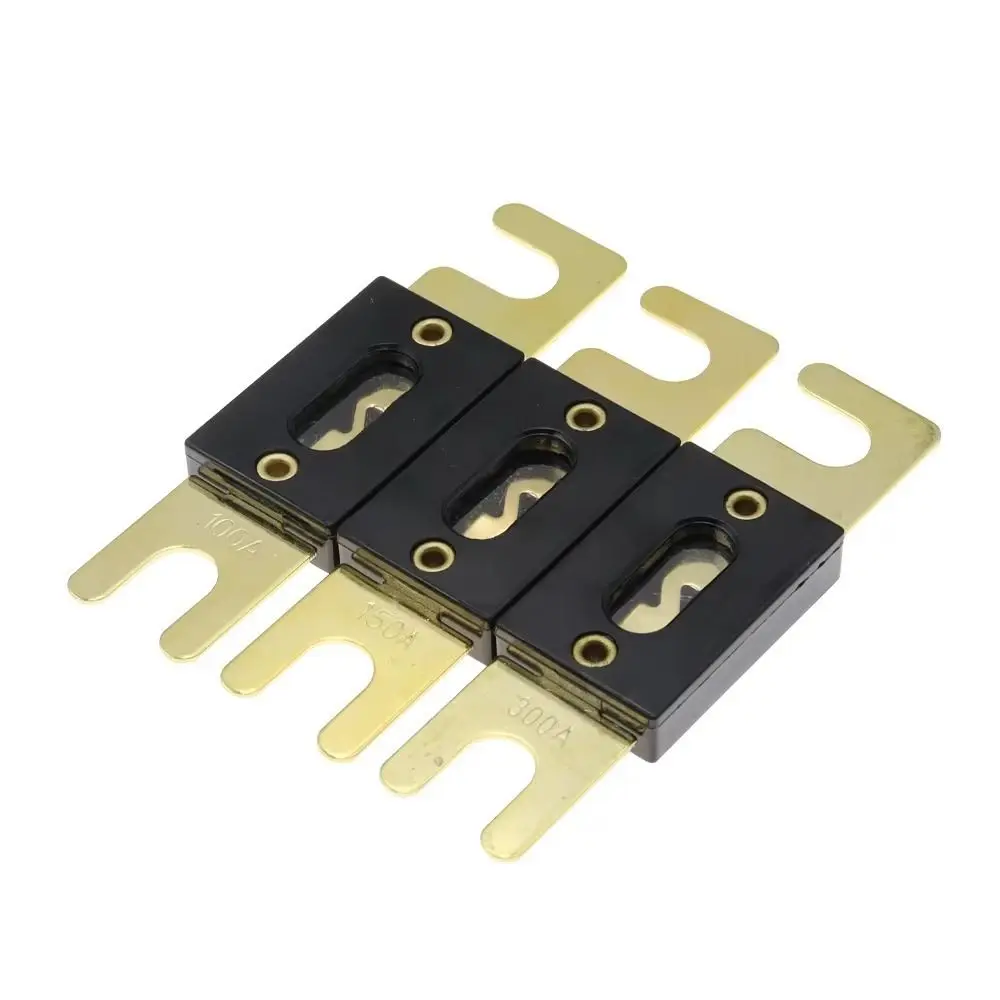 

New Gold Plated Bolt-on Fuse Plug-in Wear-resistant Auto Blade Fuse Durable ANL Inline Fuse Car Audio Video Systems