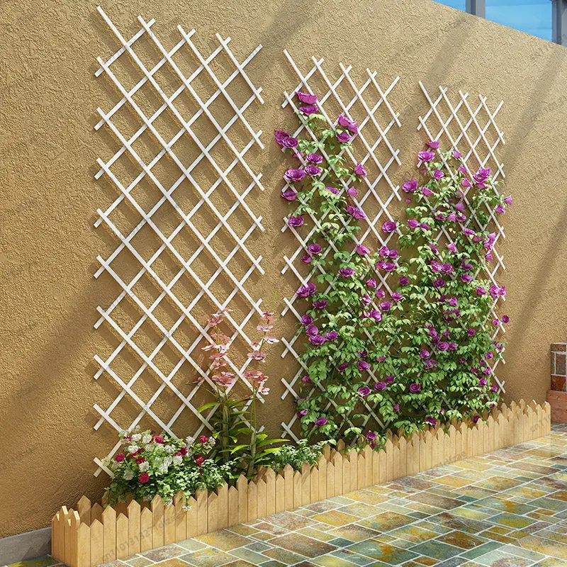 

Наружная настенная решетка, белая решетка для альпинистских растений для декора розового сада на балконе