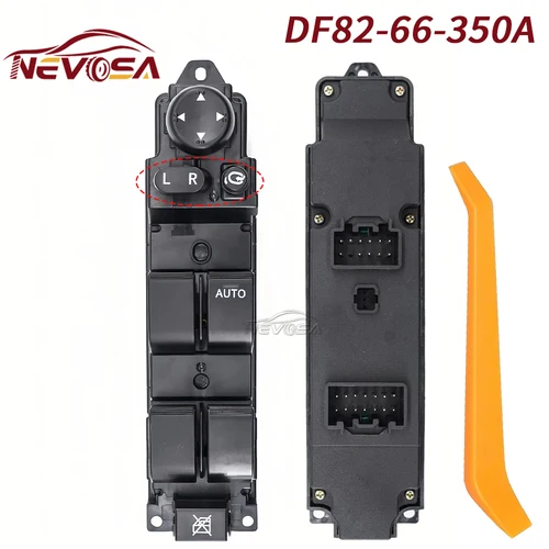 Imagen 1 del producto RHD para Mazda 2 interruptor de ventana de Control maestro para DE Demio 2008-2014 con DF82-66-350 de pliegue eléctrico D652-66-350A conducción a la derecha