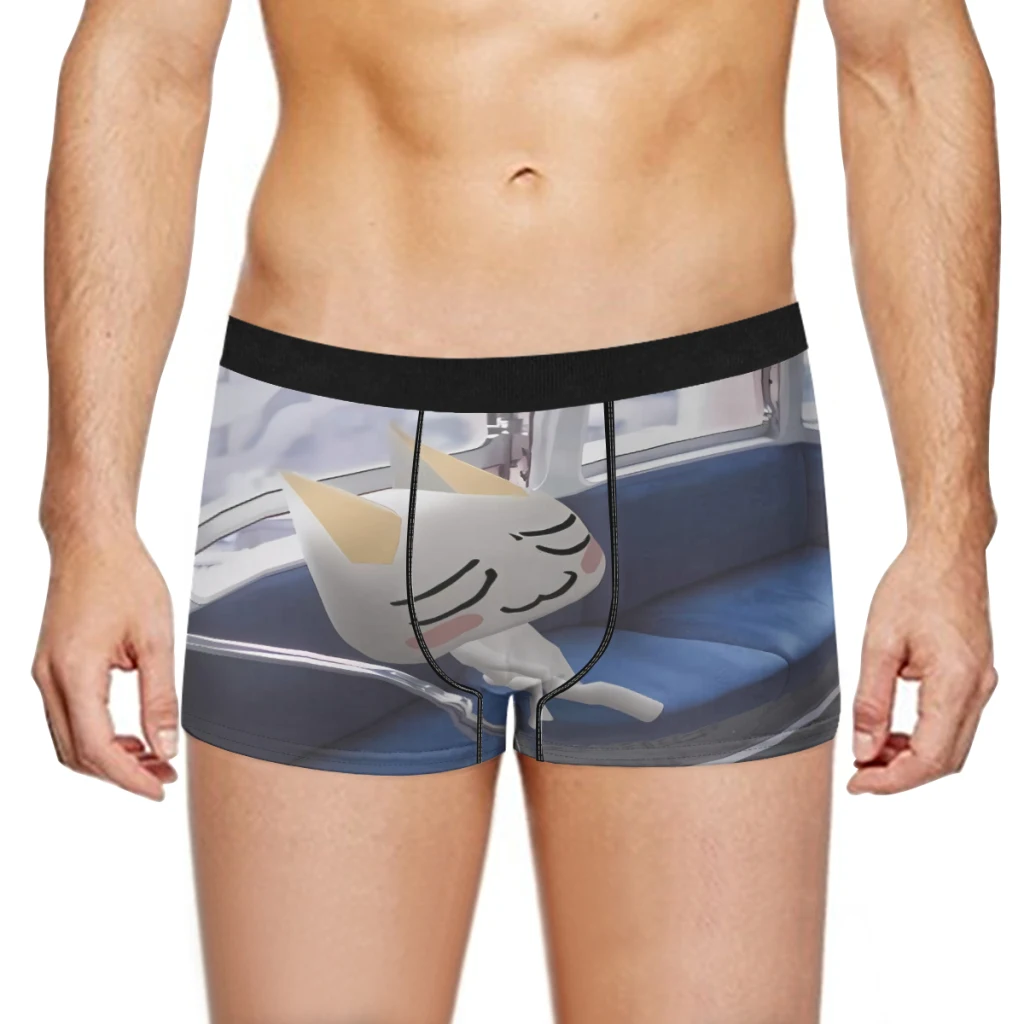 Inoue Toro Cute Cat Breathable milk Silk Boyshorts Elastic Men's Underwear 3D Boxer Shorts Boxer Briefs