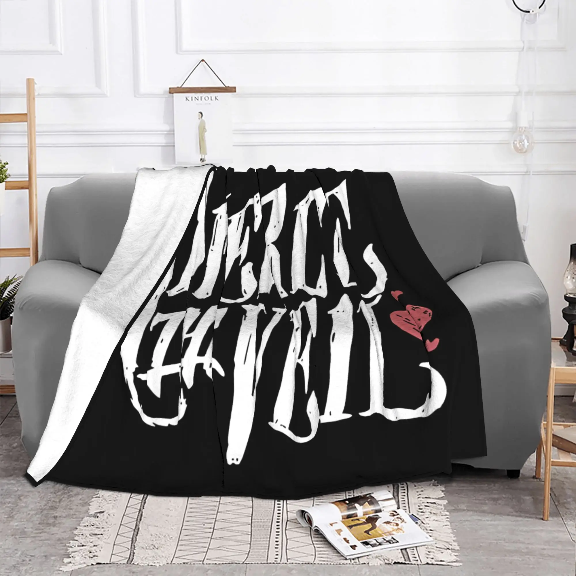 1PC Classic B-Black veil brides home room decorations Winter Blankets for Adults Bedding Home Interior Sofa Knee