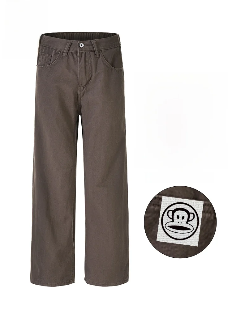 

Мужские брюки Paul Frank свободного прямого кроя для работы, весна-осень, американский модный бренд, повседневные брюки, молодежные, хлопковые, Vitali Sle