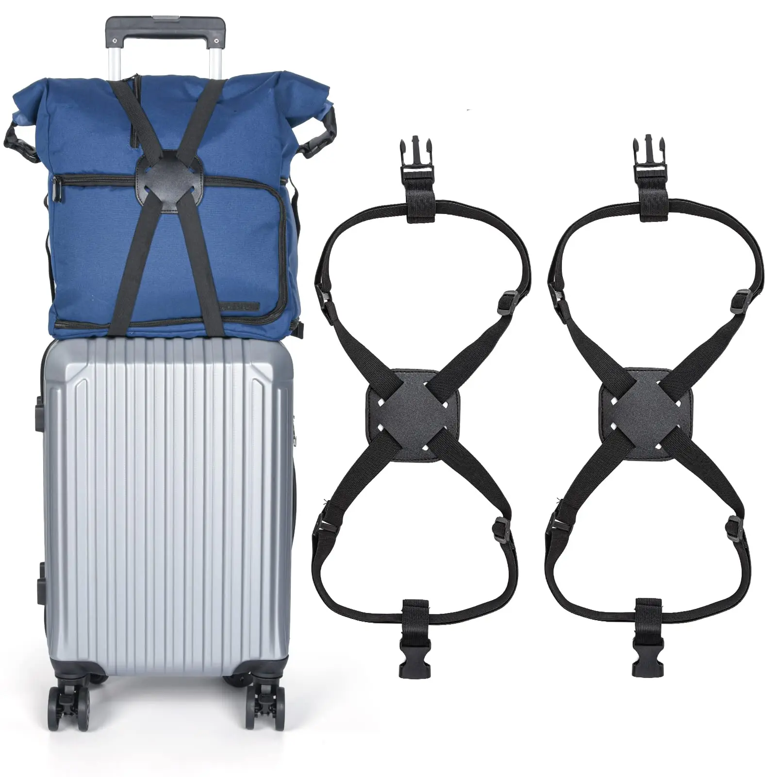 Adjustable Luggage Straps Convenient Belt Bag Bungees Buckles Pouch Bungees Easy Travel Elastic Strap Belt High Elastic Suitcase