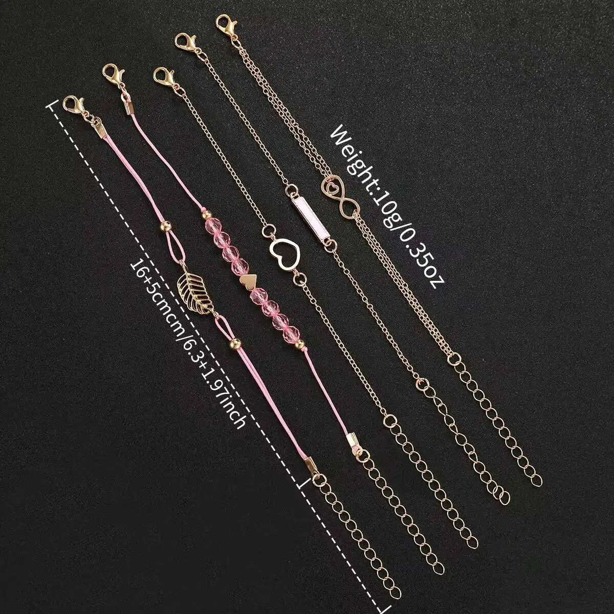 ชุดกำไลข้อมือแฟชั่นสำหรับผู้หญิงสายหนังลำลองสำหรับผู้หญิงหน้าปัดลายดอกไม้6ชิ้น/เซ็ต (ไม่รวมกล่อง)