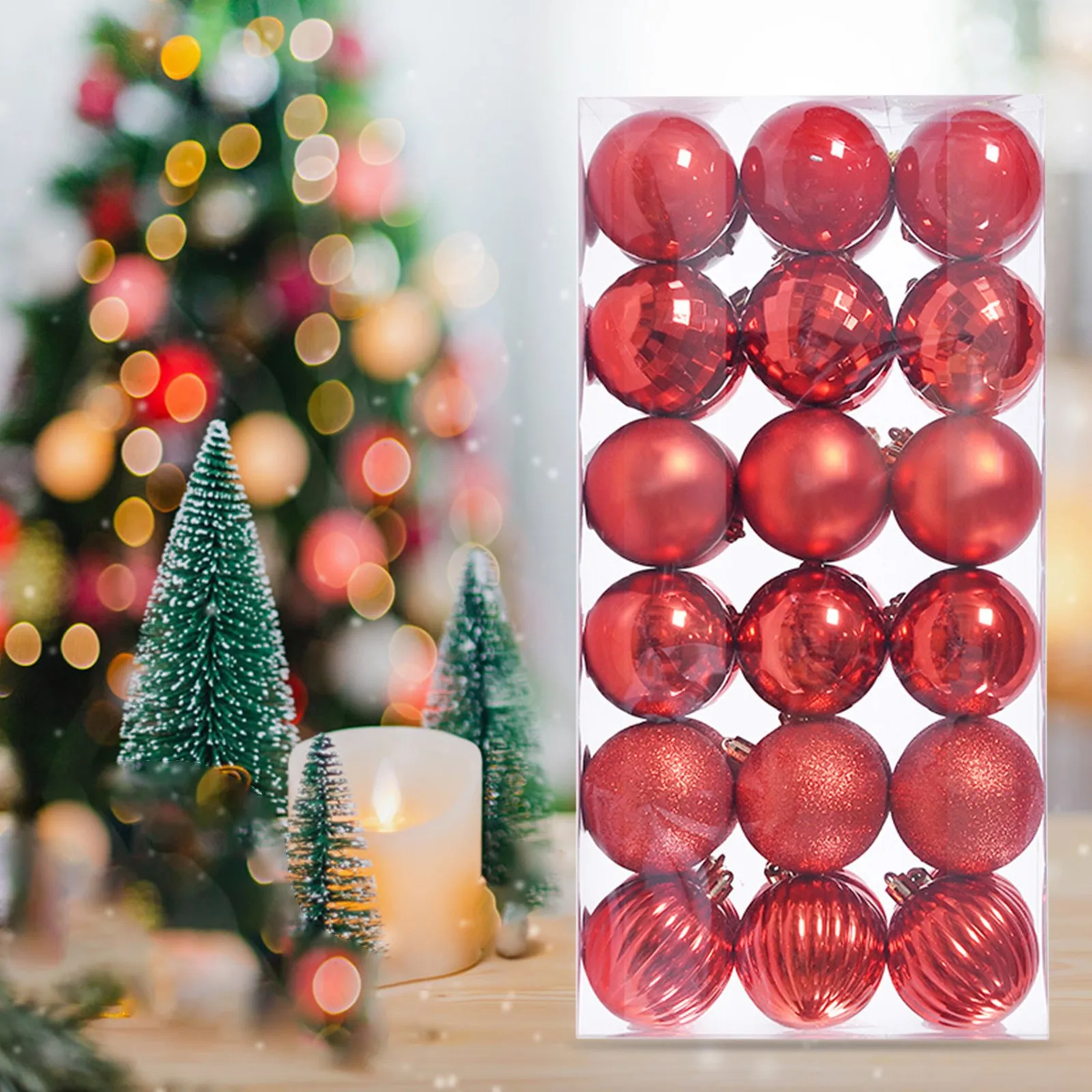 Christmas Room Decoration 36pcs Christmas Ornaments For Xmas Christmas Tree Shatterproof Christmas Navidad Liquidaciones Ofertas