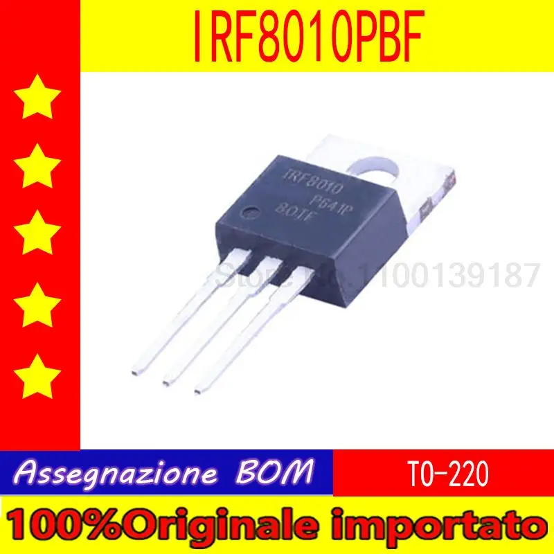 10pcs/lot  IRF8010  IRF8010PBF  TO-220  MOS tube field effect tube 80A100V