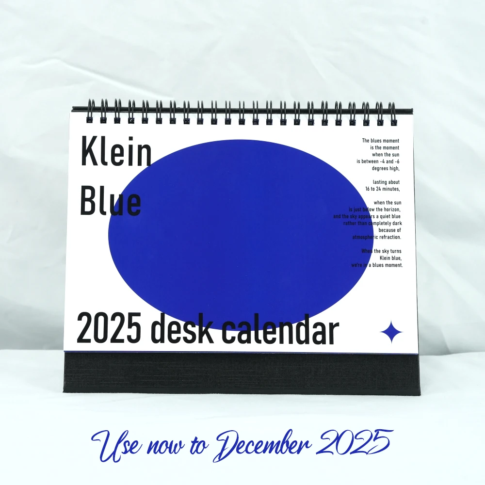 1pc,2025 Desk Calendar 12 Month Calendar, Blue Minimalist, Office Desk Decor for Homeschool Office Planning & Memo Organiser