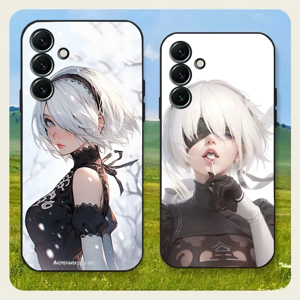 2B N-Nier A-Automata Anime Phone Case For Samsung Galaxy A20,A21s,A22,A31,A32,A52,A53,A72,73,A80,A91Soft Black Cover