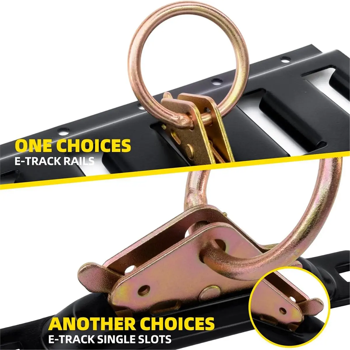 

10PCS Heavy Duty E-Track Tie Down O Ring E-Track Ring for E-Track Tie Down Rail/Single System