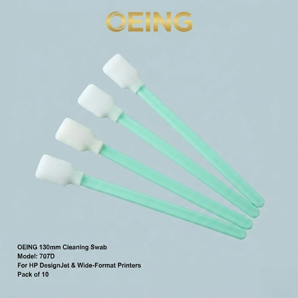 10Pcs 130mm Printhead Cleaning Swabs Sponge Stick For HP DesignJet Epson Mimaki Roland Wide Format Printer Cap Top Wiper 707D