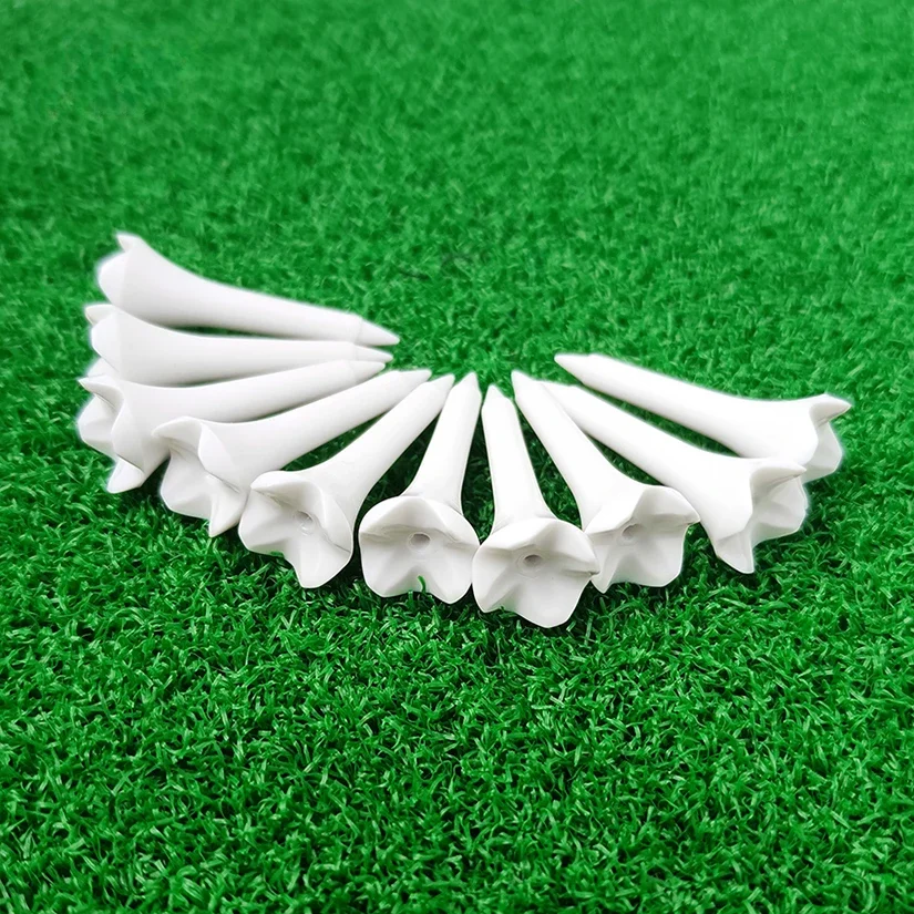 10Pcs Plastic Golf Ball Studs Four Corners 83/70mm Zero Resistance Tee Markers Supplies