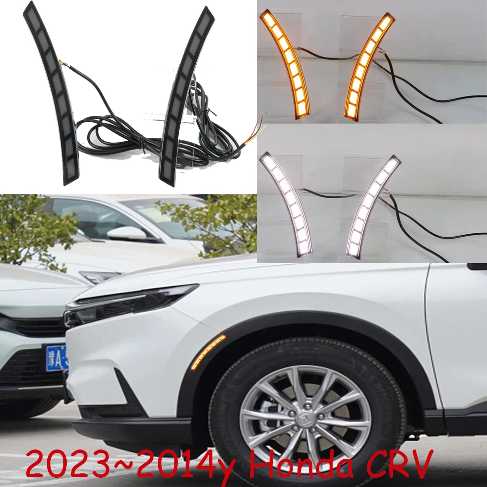 

1set car accessories bumper headlight for Honda CRV daytime light CR-V LED 2023~2024y for Honda headlamp Fog light