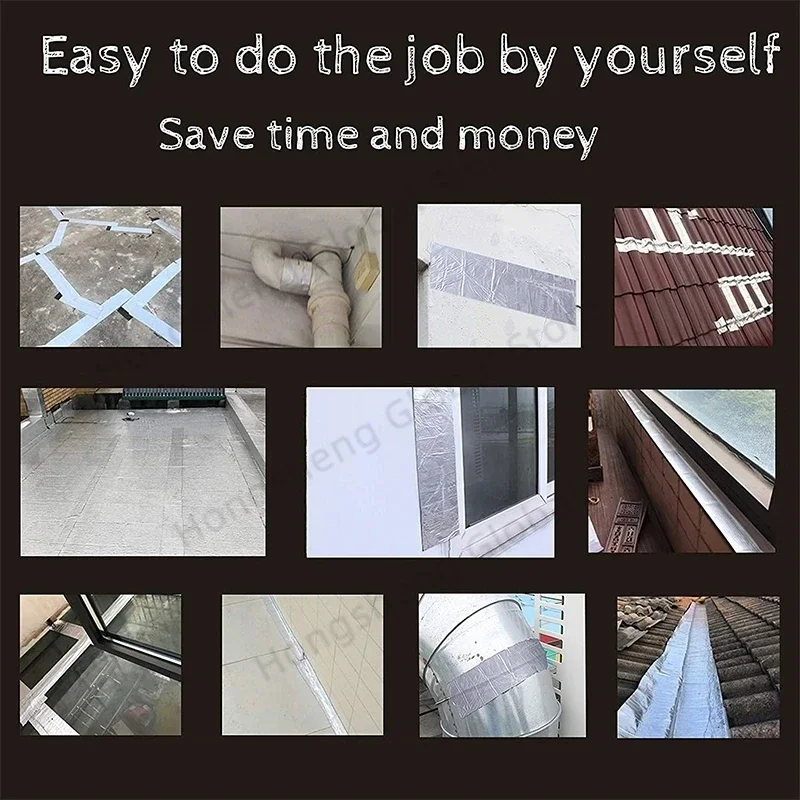 جديد سوبر مقاوم للماء الألومنيوم احباط بوتيل الأسفلت الشريط ل RV سقف البحرية إصلاح وقف تسرب لواصق الختم العازلة القناة إصلاح الشريط #3