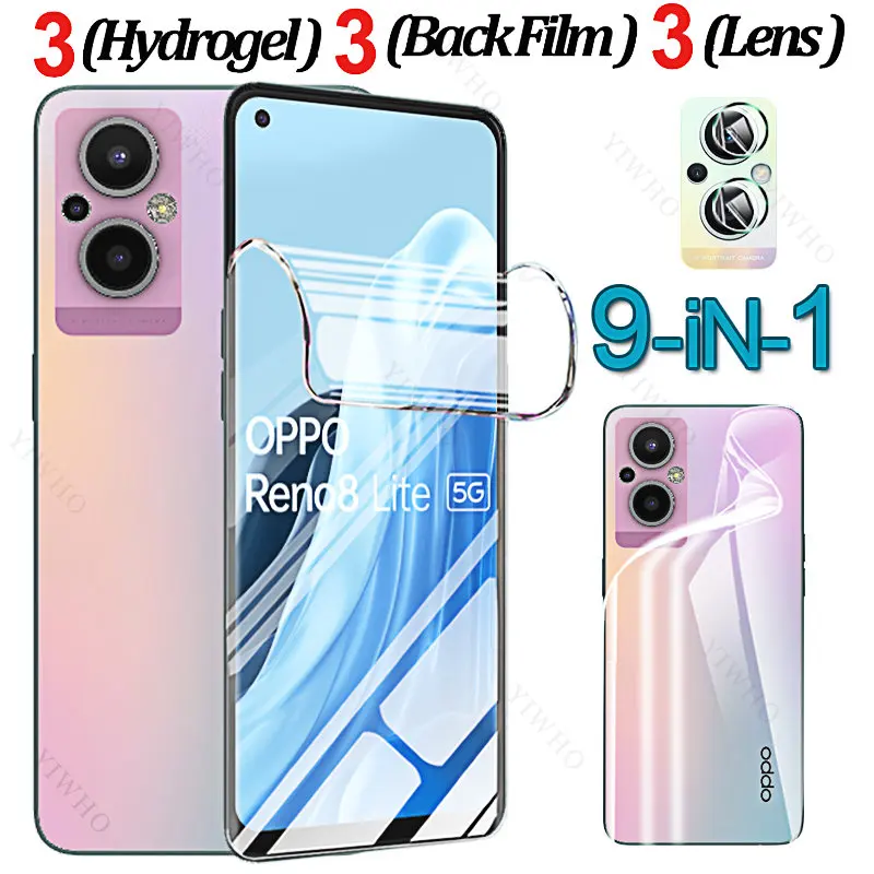 Screen Protectors Camera Glass on For Oppo Reno8 Lite Hydrogel Film for Oppo Reno 8 Lite 8lite 6.43