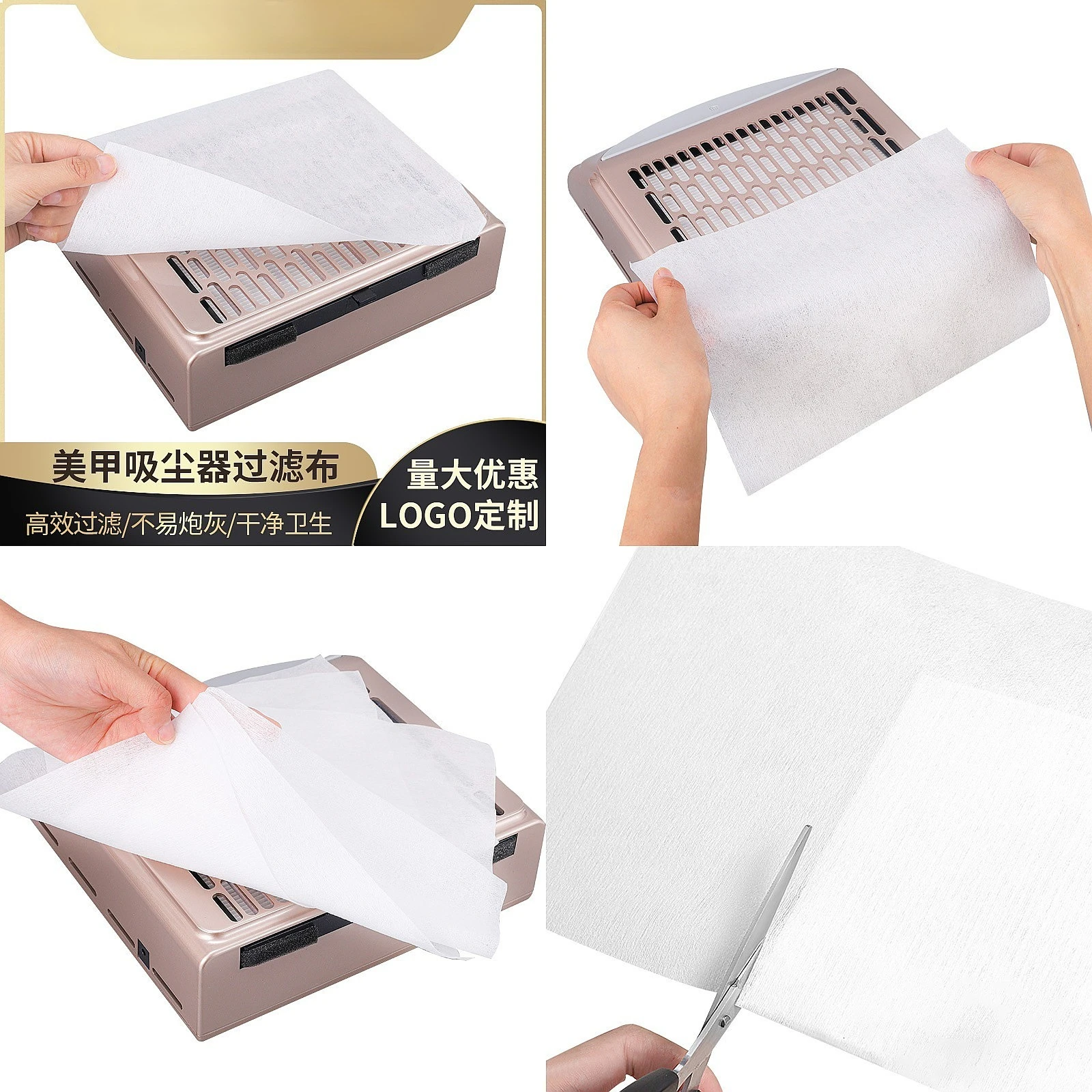 200PCS Dust Collector Filter Cloth Disposable Reusable Cleaning Pad Non-Woven Absorbent Wholesale