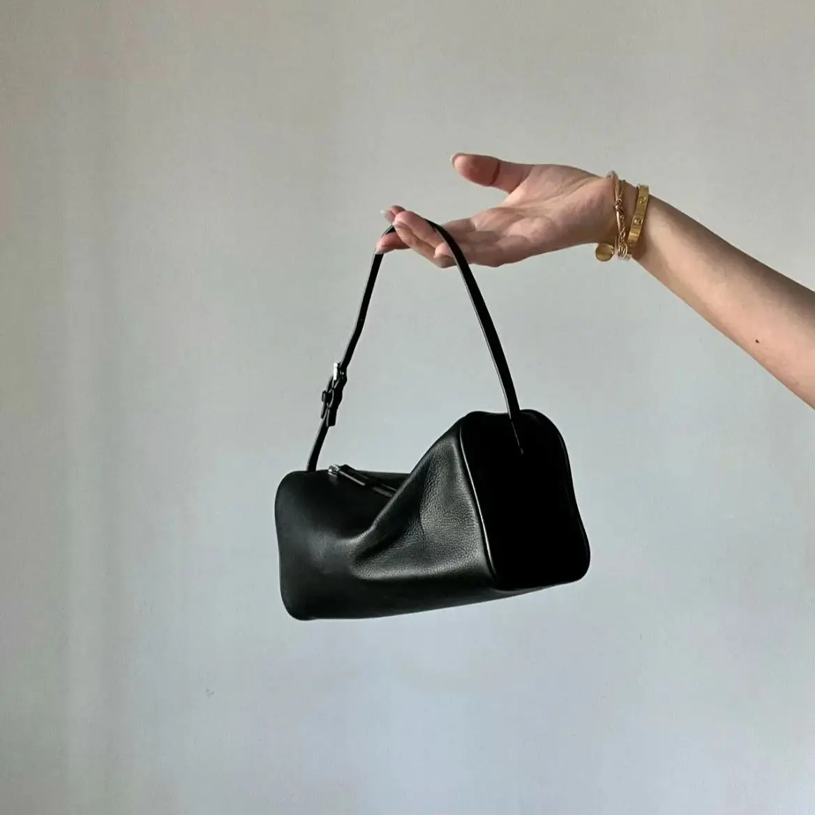 Women\'S R0* Pen Holder Suede Underarm Bag Mini Small Square Leather Handbag Pencil Bags Strap Accessories for handbags