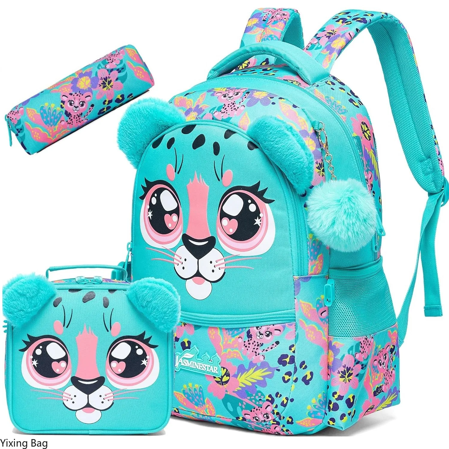 

3PCS Kids Backpacks for Girls Cute School Bag with Lunch Box Pencil Case Primary Child School Backpacks Back To School Girls Bag