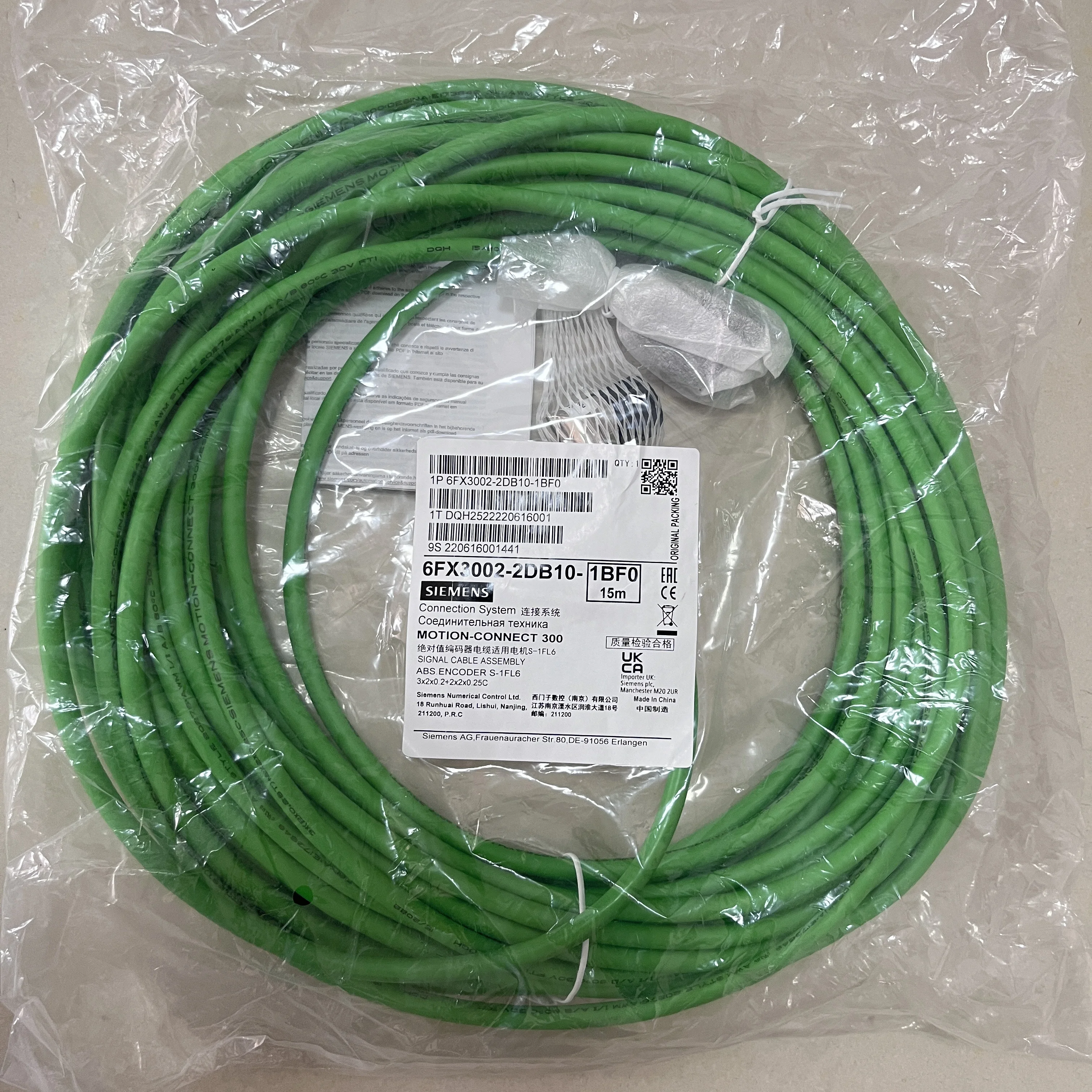 

Линия энкодера Siemens V90 6Fx3002-2Db10-1Bf0 Сигнальная линия 15 м