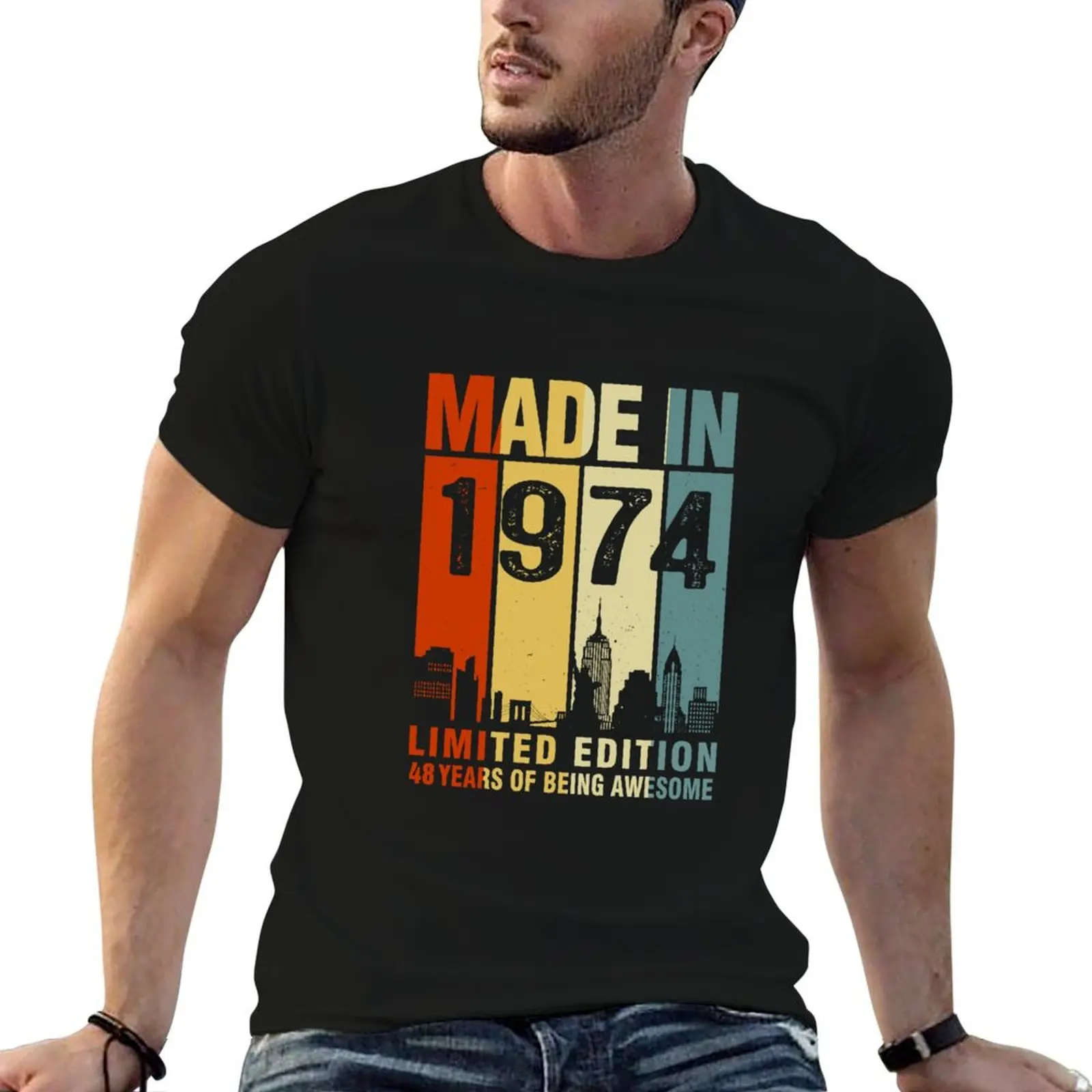 

Made In 1974 Limited Edition 48 Years Of Being Awesome 48th Birthday T-Shirt man t shirt designer man t shirts graphic T-Shirt