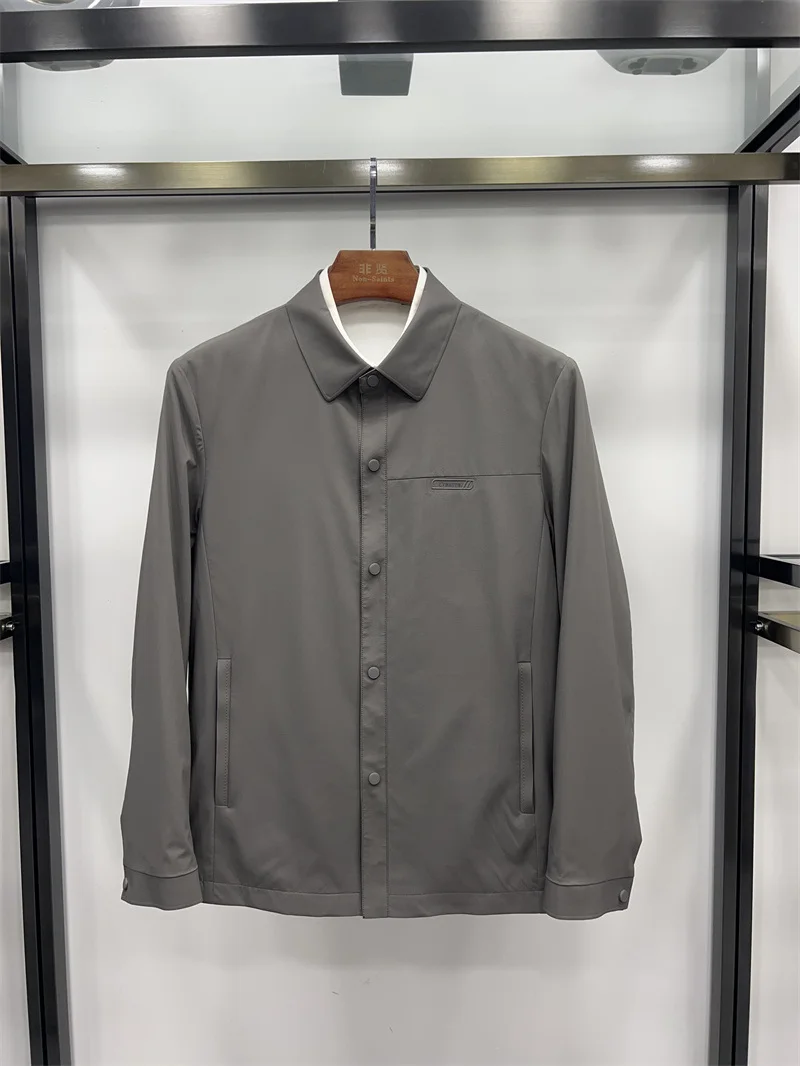 

Non-Saints Men's Busin Casual Collar Jaet Lightweight ort Sle Spring Summer New Arrival Stand Fit Long Sve